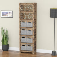 Thumbnail for Stones Tall 8 Drawer Storage Tower [8 SMALL GRAY BINS]