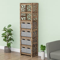 Thumbnail for Crystals Tall 8 Drawer Storage Tower [8 SMALL GRAY BINS]