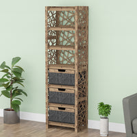 Thumbnail for Crystals Tall 3 Drawer Storage Tower [3 LARGE BLACK BINS]