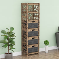 Thumbnail for Crystals Tall 4 Drawer Storage Tower [4 LARGE BLACK BINS]