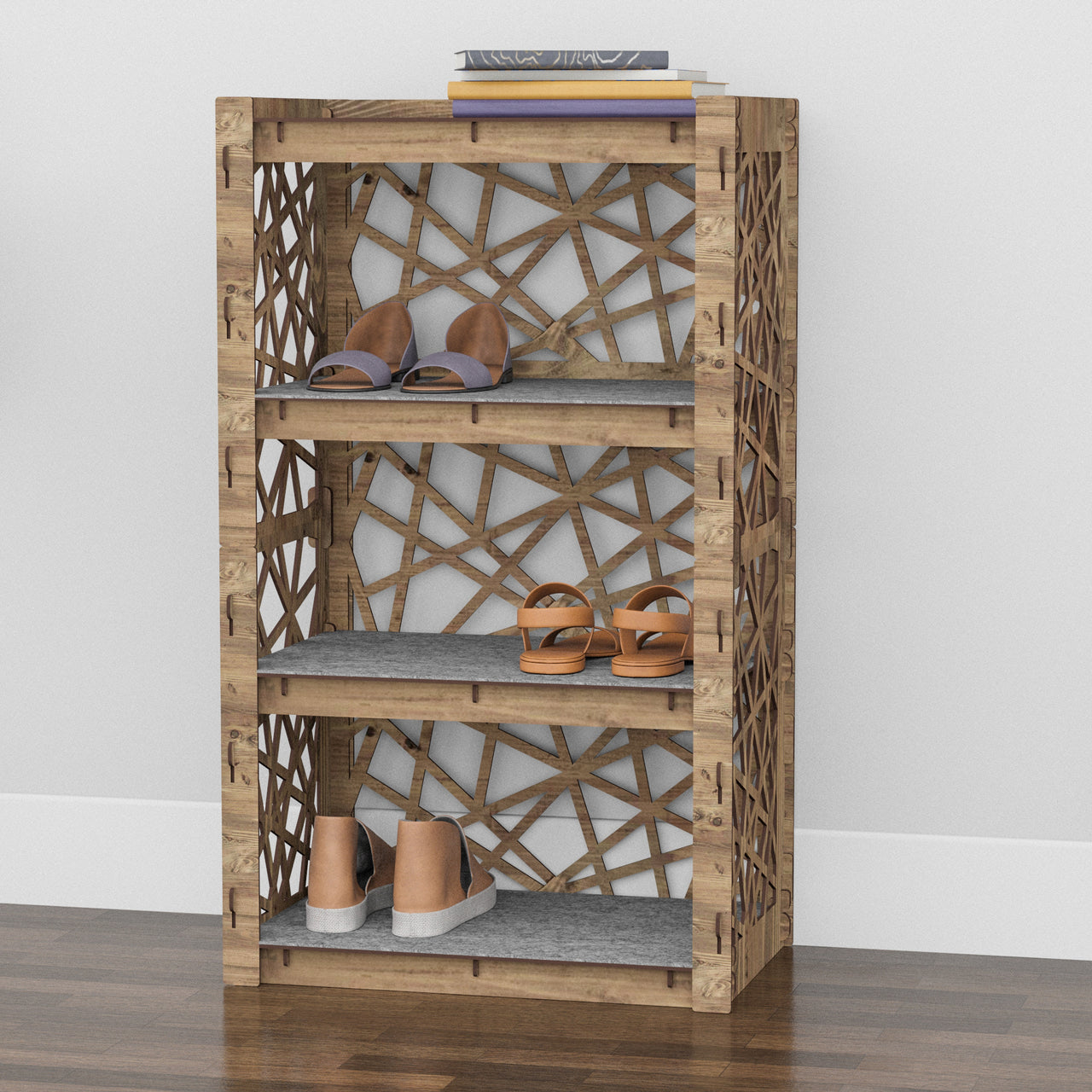 Narrow 4-tier Shoe Rack Crystals