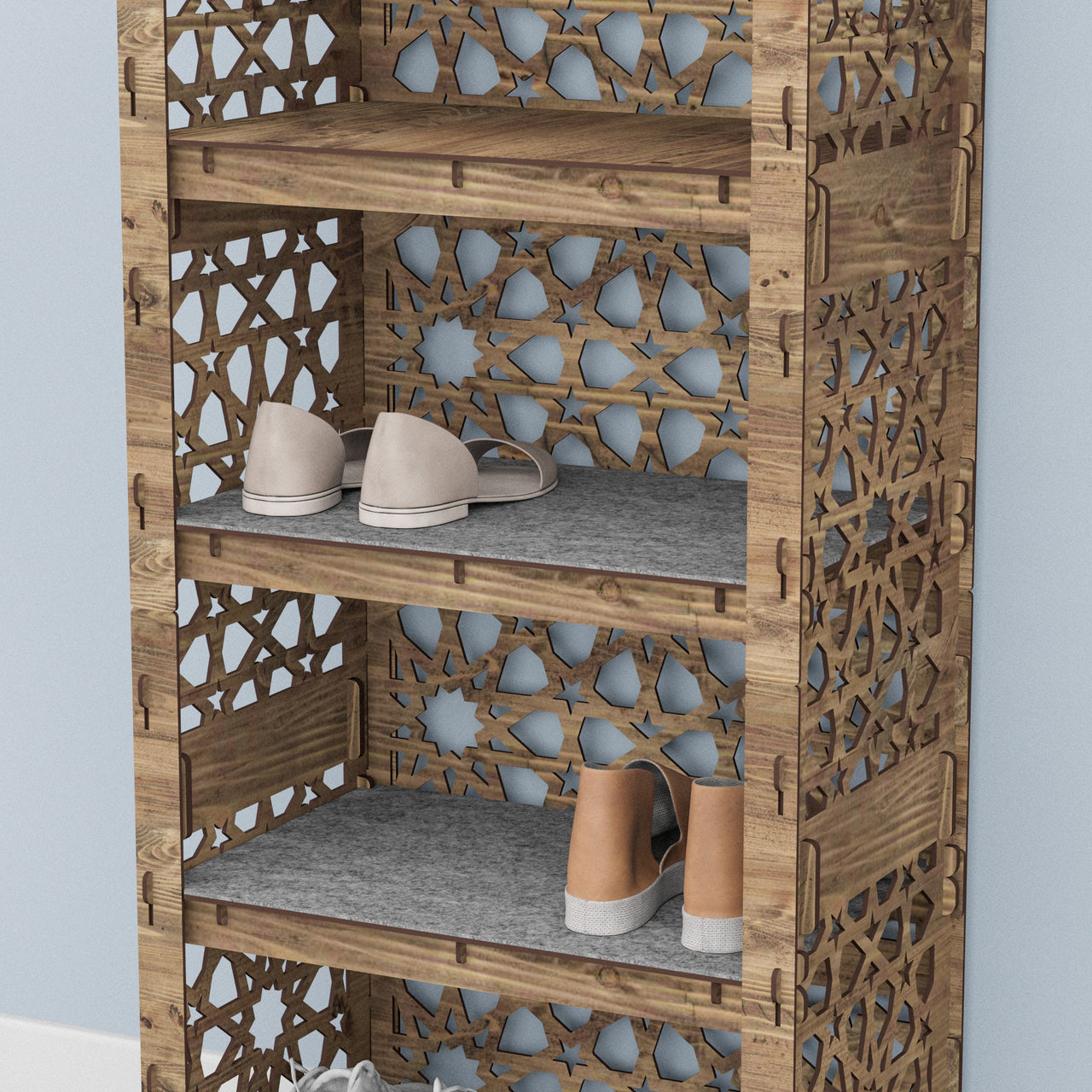 Tall Entryway Shoe Rack Arabic