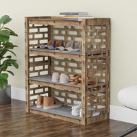 Thumbnail for Entryway 4-tier Shoe Rack Brickwall