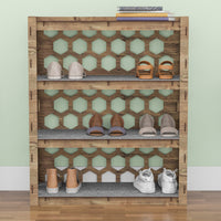 Thumbnail for Entryway 4-tier Shoe Rack Honeycomb