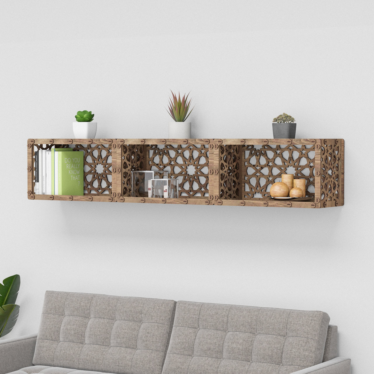 Arabic (with back) Wall Shelves 3pcs Set