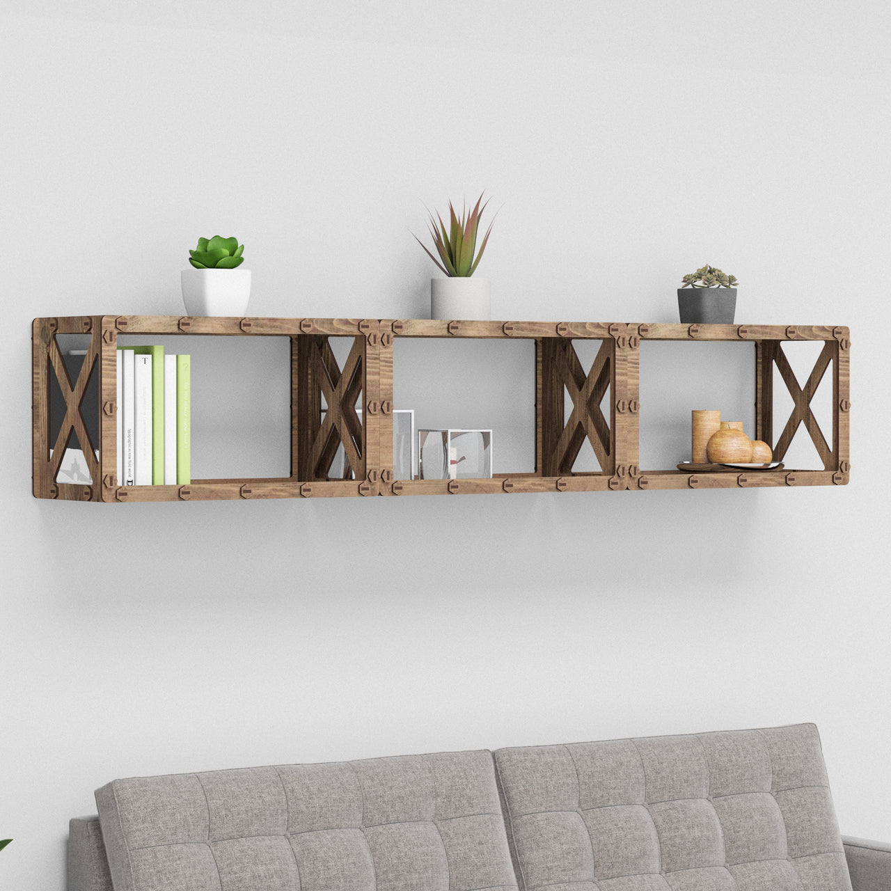 Cross Wall Shelves 3pcs Set