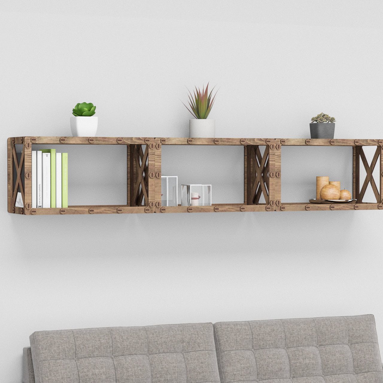 Cross Wall Shelves 3pcs Set