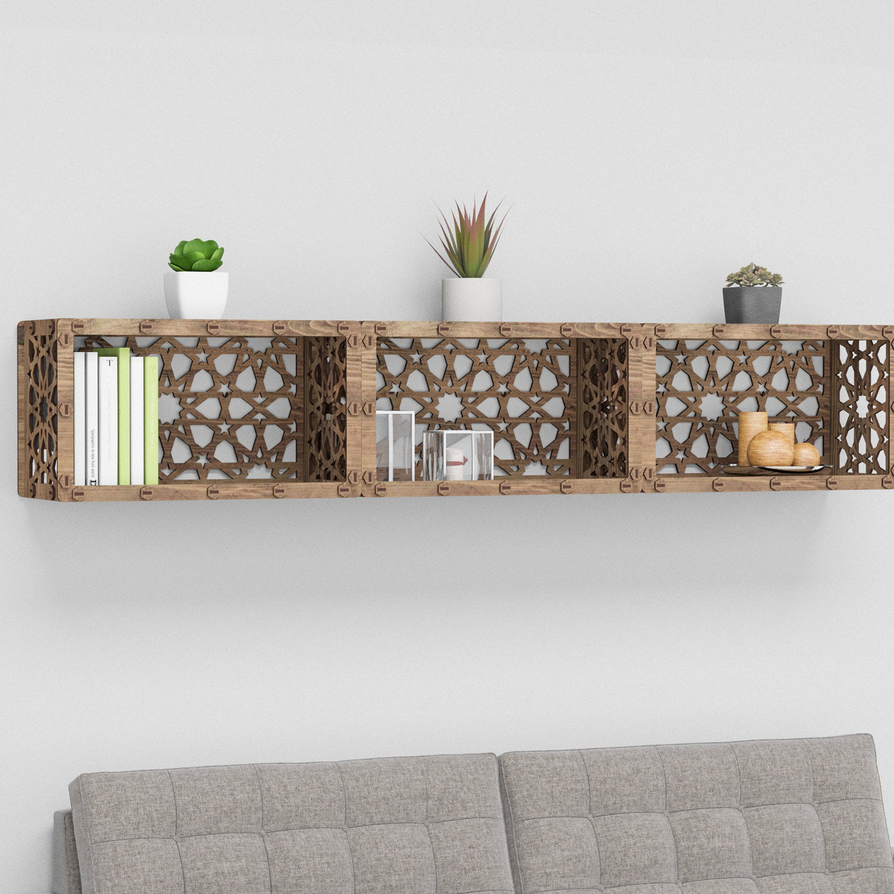 Arabic (with back) Wall Shelves 3pcs Set