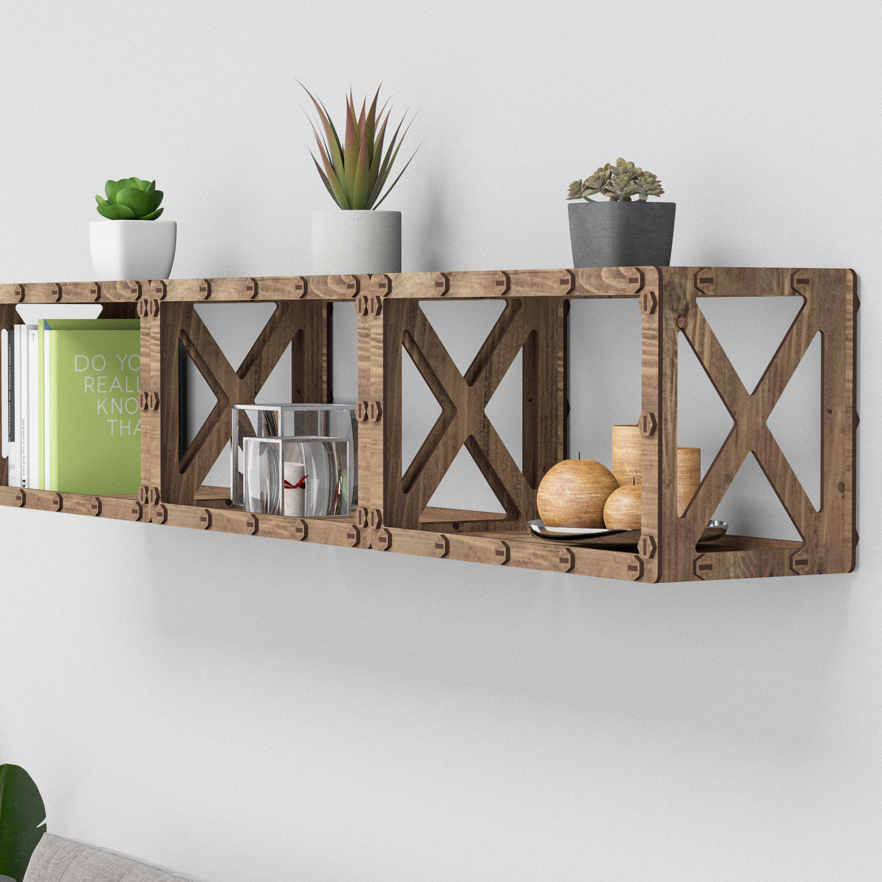 Cross Wall Shelves 3pcs Set