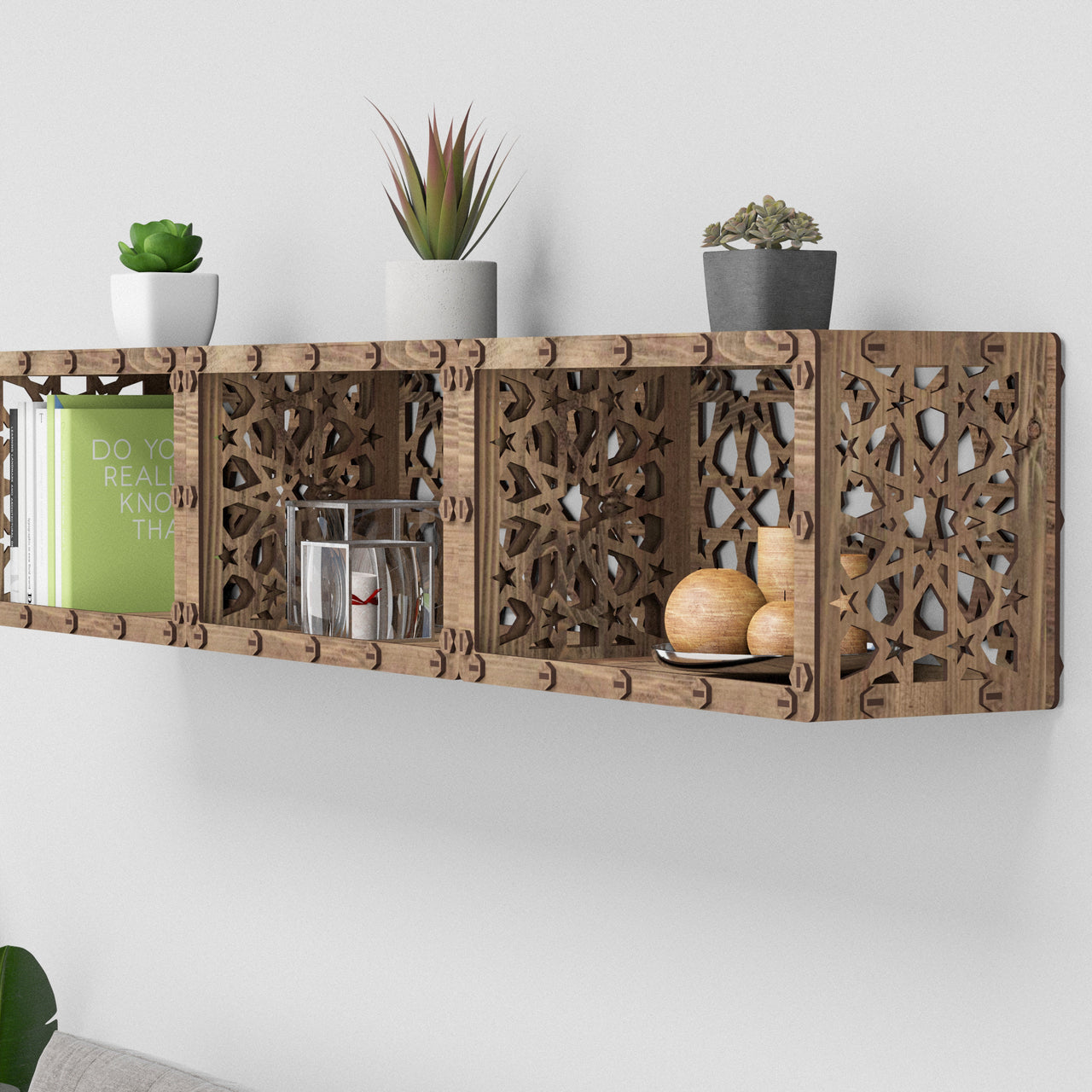 Arabic (with back) Wall Shelves 3pcs Set