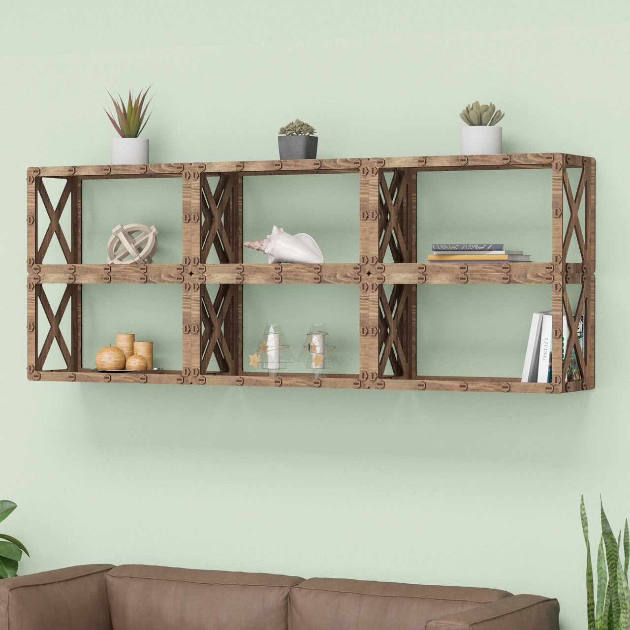 Cross Wall Shelves 6pcs Set