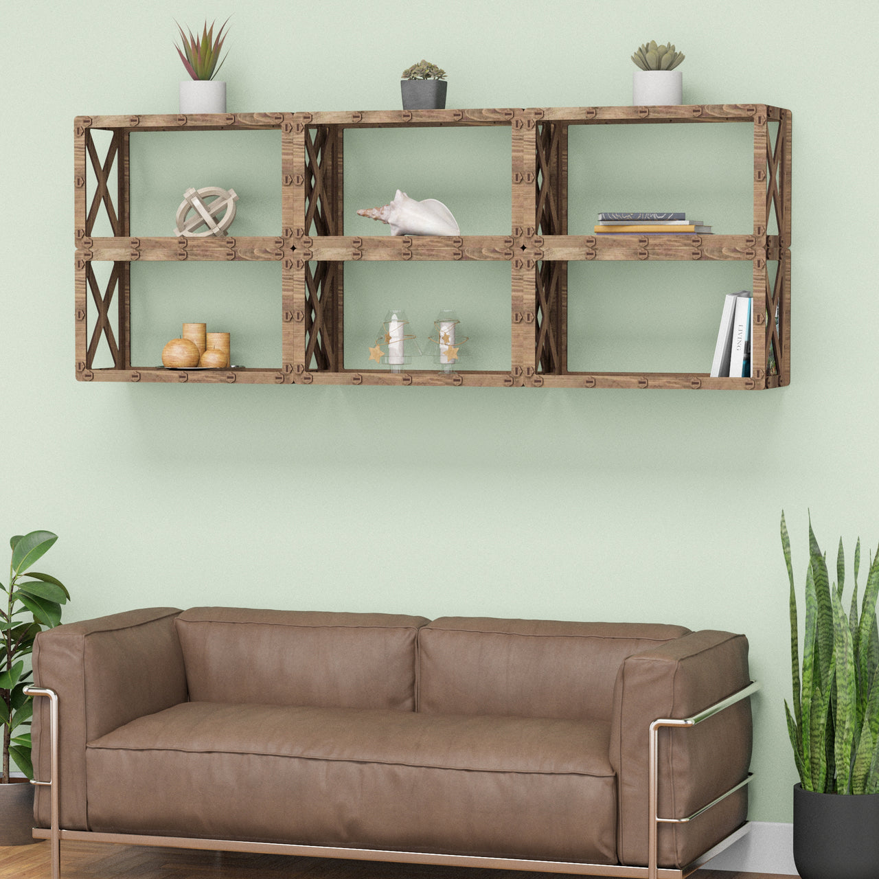 Cross Wall Shelves 6pcs Set