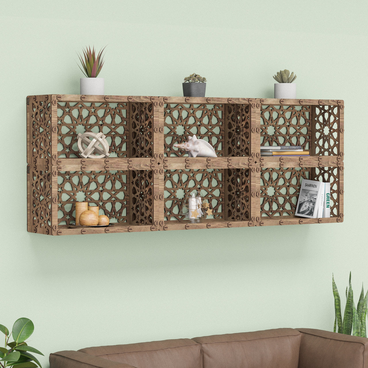 Arabic (with back) Wall Shelves 6pcs Set