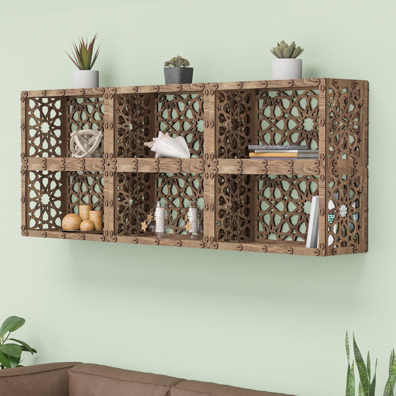 Arabic (with back) Wall Shelves 6pcs Set