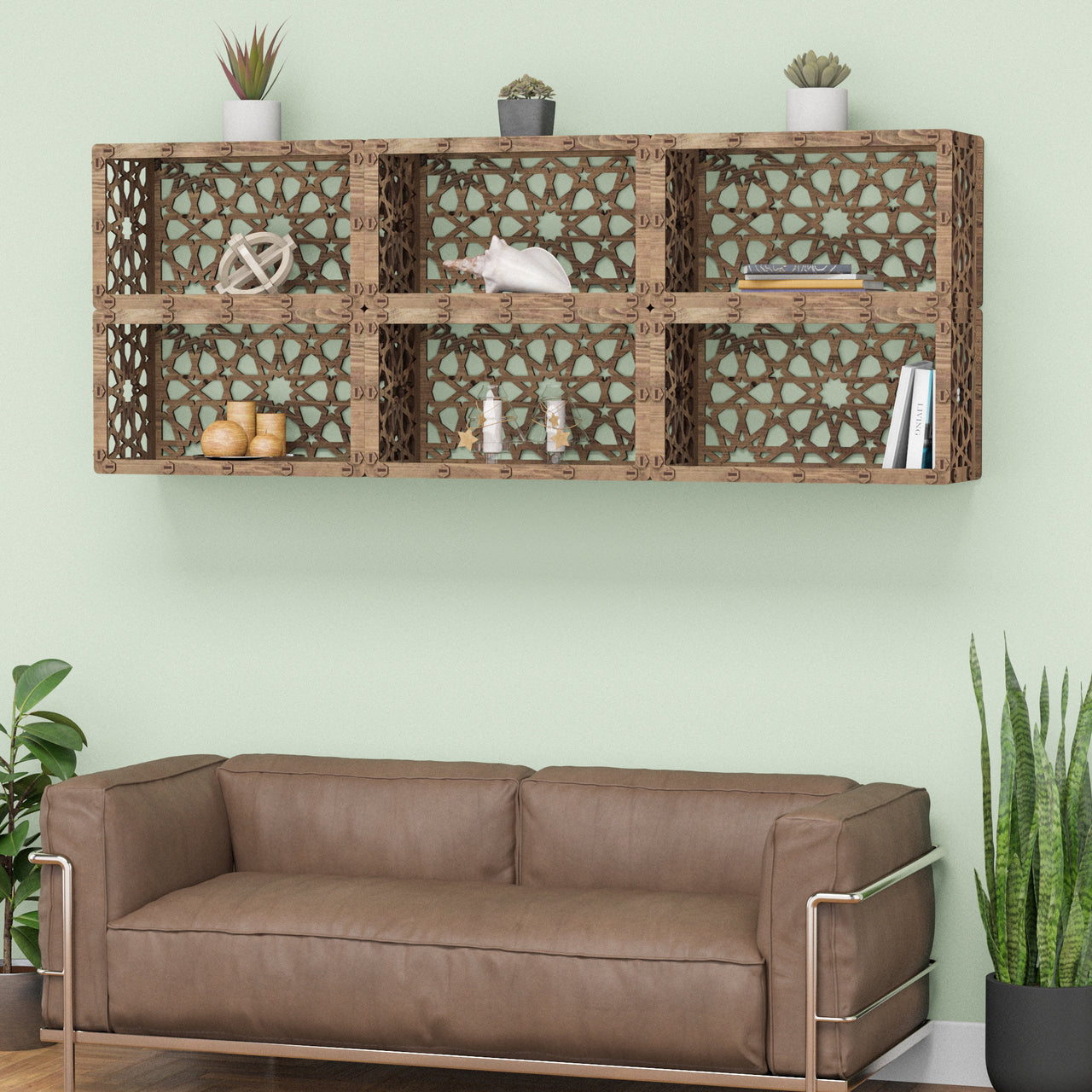 Arabic (with back) Wall Shelves 6pcs Set