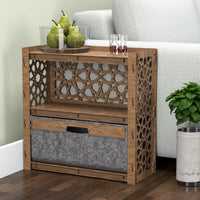 Thumbnail for Arabic Side Table, End Table 1 Drawer [1 LARGE GRAY BIN]