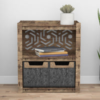 Thumbnail for Solar Bedside Table Nightstand 2 Drawers [2 SMALL BLACK BINS]