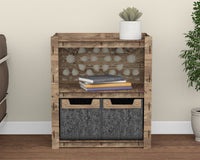 Thumbnail for Arabic Bedside Table Nightstand 2 Drawers [2 SMALL BLACK BINS]