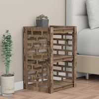 Thumbnail for Brickwall Bedside Table Nightstand 2 Drawers [2 BLACK BINS]