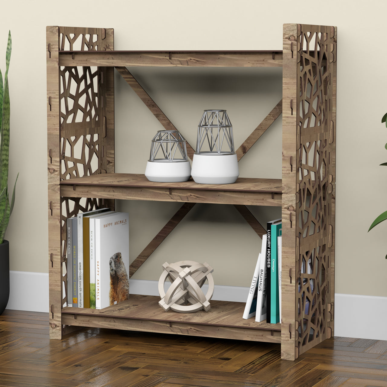 Stones X 3-tier Bookshelf Bookcase Shelving Unit