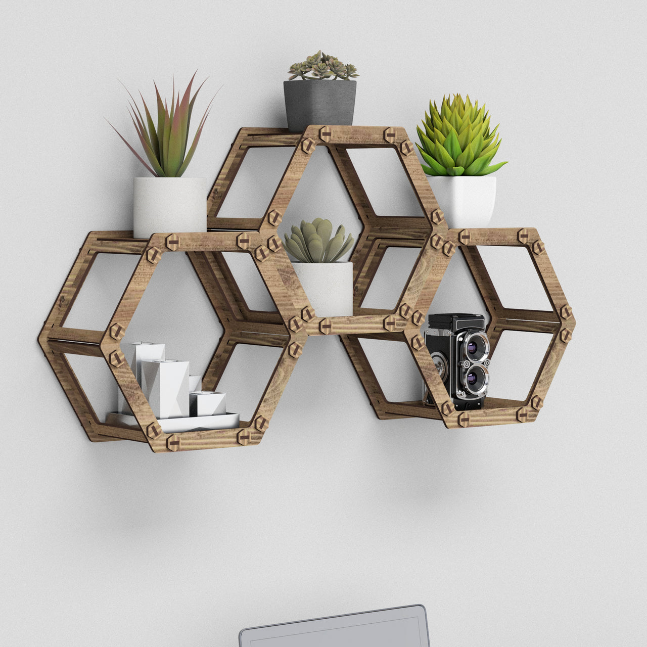 Hexagon Wall Shelves [3pcs set] Hexagonica