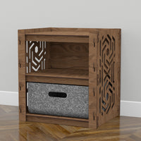 Thumbnail for Solar Small Bedside Table Nightstand 1 Drawer [1 LARGE GRAY BIN]