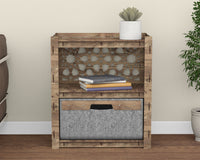 Thumbnail for Arabic Bedside Table Nightstand 1 Drawer [1 LARGE GRAY BIN]