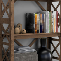 Thumbnail for Provence Shallow X 4-tier Bookshelf Bookcase Shelving Unit