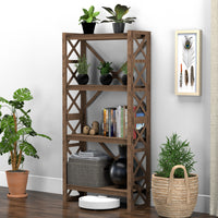 Thumbnail for Provence Shallow X 4-tier Bookshelf Bookcase Shelving Unit