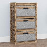 Thumbnail for Crystals Chest Of 3 Drawers Storage Cabinet [3 LARGE GRAY BINS]