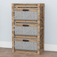 Thumbnail for Crystals Chest Of 3 Drawers Storage Cabinet [3 LARGE GRAY BINS]