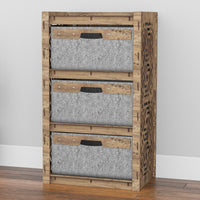 Thumbnail for Solar Chest Of 3 Drawers Storage Cabinet [3 LARGE GRAY BINS]