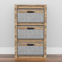 Thumbnail for Solar Chest Of 3 Drawers Storage Cabinet [3 LARGE GRAY BINS]