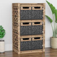 Thumbnail for Arabic Chest Of 6 Drawers Storage Cabinet [6 SMALL BLACK BINS]