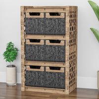 Thumbnail for Arabic Chest Of 6 Drawers Storage Cabinet [6 SMALL BLACK BINS]