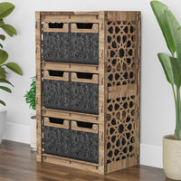 Thumbnail for Arabic Chest Of 6 Drawers Storage Cabinet [6 SMALL BLACK BINS]