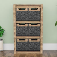 Thumbnail for Honeycomb Chest Of 6 Drawers Storage Cabinet [6 SMALL BLACK BINS]