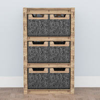 Thumbnail for Crystals Chest Of 6 Drawers Storage Cabinet [6 SMALL BLACK BINS]