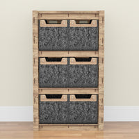 Thumbnail for Brickwall Chest Of 6 Drawers Storage Cabinet [6 SMALL BLACK BINS]