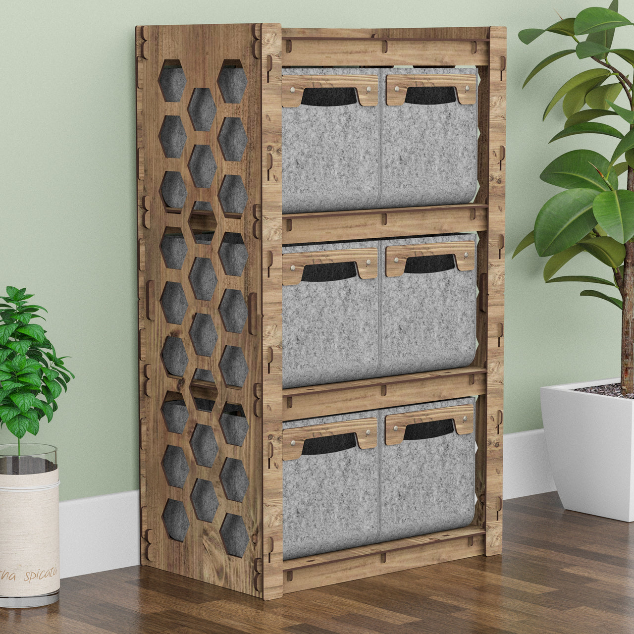 6 Basket Storage Cabinet