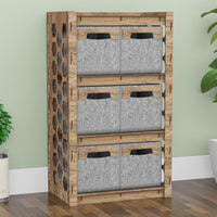 Thumbnail for Honeycomb Chest Of 6 Drawers Storage Cabinet [6 SMALL GRAY BINS]