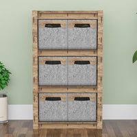 Thumbnail for Honeycomb Chest Of 6 Drawers Storage Cabinet [6 SMALL GRAY BINS]