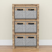 Thumbnail for Stones Chest Of 6 Drawers Storage Cabinet [6 SMALL GRAY BINS]