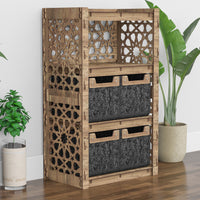 Thumbnail for Arabic Chest Of 4 Drawers Storage Cabinet [4 SMALL BLACK BINS]