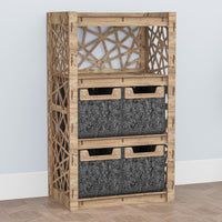 Thumbnail for Crystals Chest Of 4 Drawers Storage Cabinet [4 SMALL BLACK BINS]