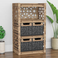 Thumbnail for Arabic Chest Of 4 Drawers Storage Cabinet [4 SMALL BLACK BINS]