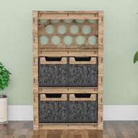 Thumbnail for Honeycomb Chest Of 4 Drawers Storage Cabinet [4 SMALL BLACK BINS]