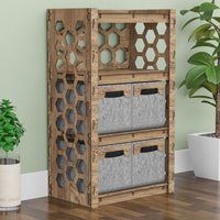 Thumbnail for Honeycomb Chest Of 4 Drawers Storage Cabinet [4 SMALL GRAY BINS]