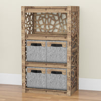 Thumbnail for Stones Chest Of 4 Drawers Storage Cabinet [4 SMALL GRAY BINS]