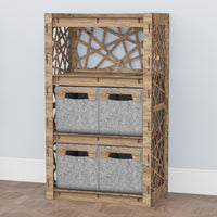 Thumbnail for Crystals Chest Of 4 Drawers Storage Cabinet [4 SMALL GRAY BINS]